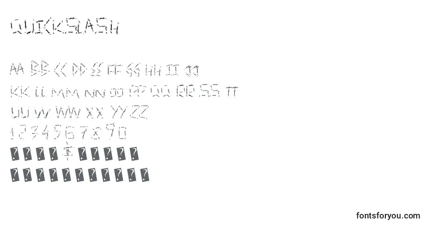 QuickSlash Font – alphabet, numbers, special characters