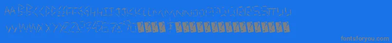 QuickSlash-Schriftart – Graue Schriften auf blauem Hintergrund