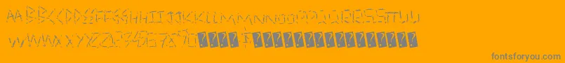 QuickSlash-Schriftart – Graue Schriften auf orangefarbenem Hintergrund