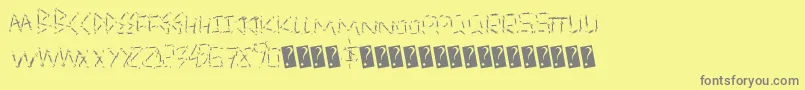 Weitere Informationen zur QuickSlash-Schriftart QuickSlash-Schriftart – Graue Schriften auf gelbem Hintergrund