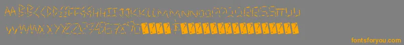 QuickSlash Font – Orange Fonts on Gray Background
