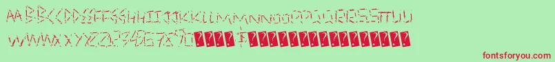 QuickSlash Font – Red Fonts on Green Background