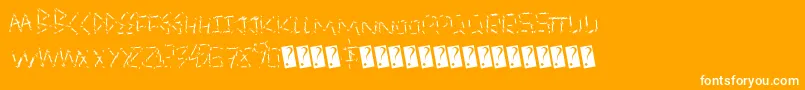 QuickSlash-Schriftart – Weiße Schriften auf orangefarbenem Hintergrund