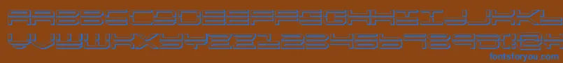 quickstrike3d Font – Blue Fonts on Brown Background