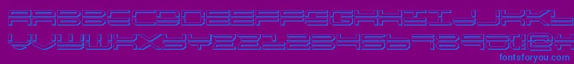 quickstrike3d Font – Blue Fonts on Purple Background