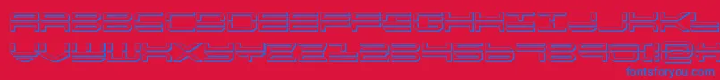 quickstrike3d Font – Blue Fonts on Red Background