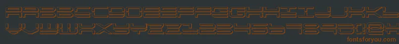 quickstrike3d Font – Brown Fonts on Black Background