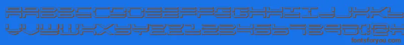 quickstrike3d Font – Brown Fonts on Blue Background
