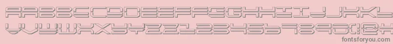 quickstrike3d Font – Gray Fonts on Pink Background