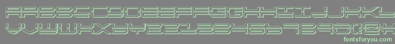 quickstrike3d Font – Green Fonts on Gray Background