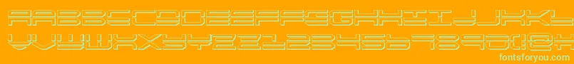 quickstrike3d Font – Green Fonts on Orange Background