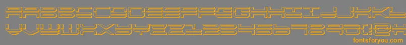 quickstrike3d Font – Orange Fonts on Gray Background