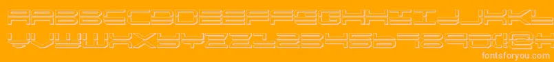quickstrike3d Font – Pink Fonts on Orange Background