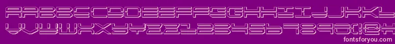 quickstrike3d Font – Pink Fonts on Purple Background