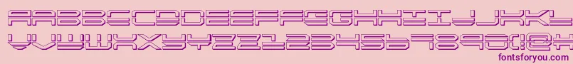 Police quickstrike3d – polices violettes sur fond rose