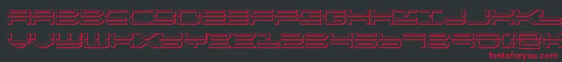 quickstrike3d Font – Red Fonts on Black Background