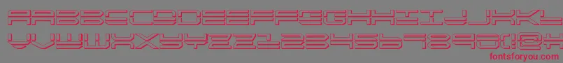 quickstrike3d Font – Red Fonts on Gray Background