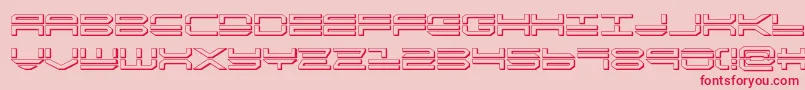 quickstrike3d Font – Red Fonts on Pink Background