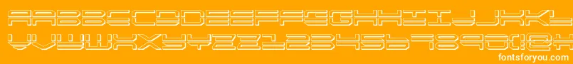 Шрифт quickstrike3d – белые шрифты на оранжевом фоне