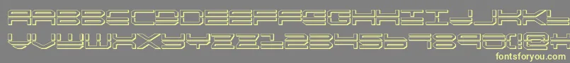 quickstrike3d Font – Yellow Fonts on Gray Background