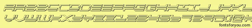 quickstrike3dital Font – Black Fonts on Yellow Background