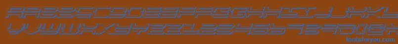 quickstrike3dital Font – Blue Fonts on Brown Background