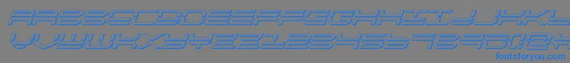 quickstrike3dital Font – Blue Fonts on Gray Background