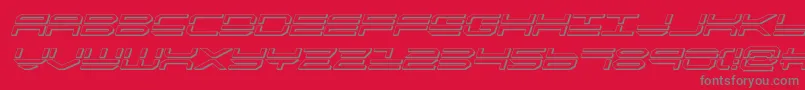 quickstrike3dital Font – Gray Fonts on Red Background