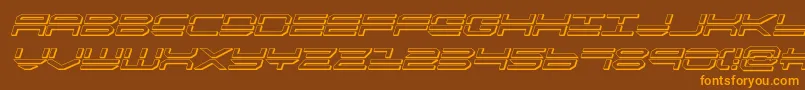 quickstrike3dital Font – Orange Fonts on Brown Background