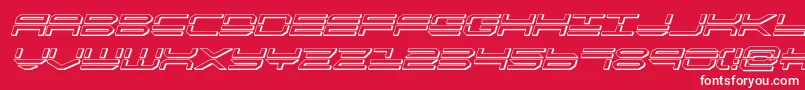 フォントquickstrike3dital – 赤い背景に白い文字