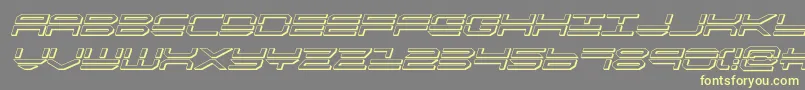 quickstrike3dital Font – Yellow Fonts on Gray Background