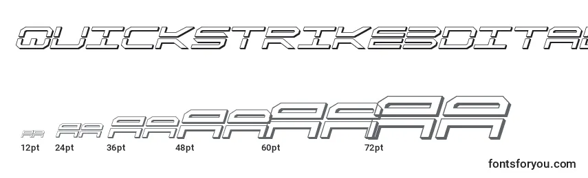 Quickstrike3dital Font Sizes