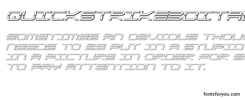 Quickstrike3dital Font