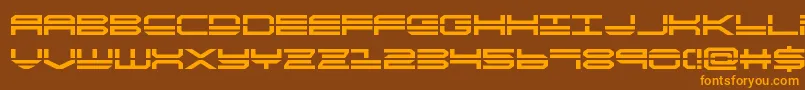 quickstrikebold Font – Orange Fonts on Brown Background