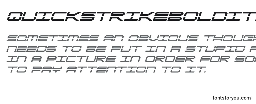 Quickstrikeboldital Font