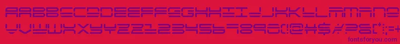 quickstrikecond Font – Purple Fonts on Red Background
