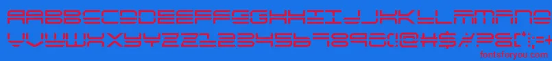 quickstrikecond Font – Red Fonts on Blue Background