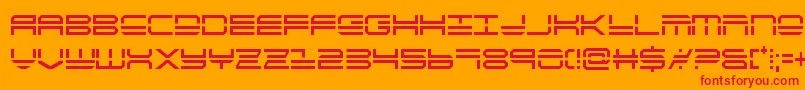 quickstrikecond Font – Red Fonts on Orange Background