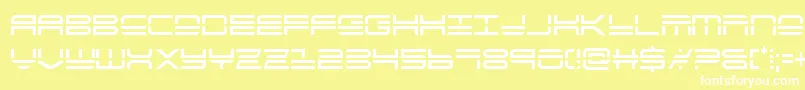 quickstrikecond Font – White Fonts on Yellow Background