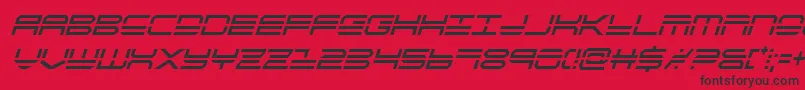 quickstrikecondital Font – Black Fonts on Red Background