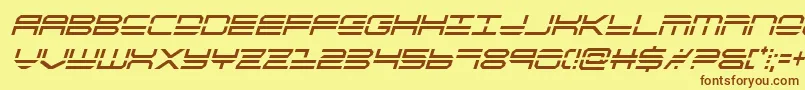 quickstrikecondital Font – Brown Fonts on Yellow Background