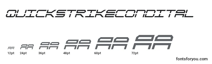 Quickstrikecondital Font Sizes