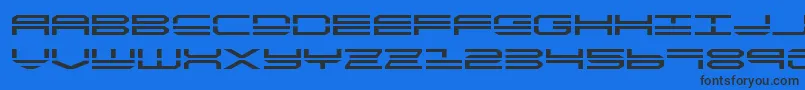 quickstrikeexpand Font – Black Fonts on Blue Background