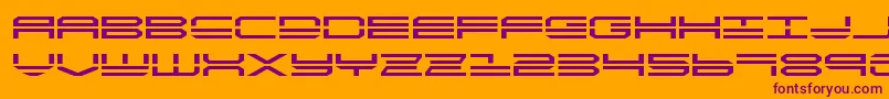 quickstrikeexpand Font – Purple Fonts on Orange Background