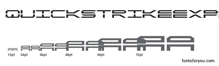 Размеры шрифта Quickstrikeexpand