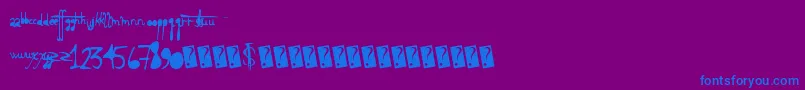 Holyscriptacular Font – Blue Fonts on Purple Background