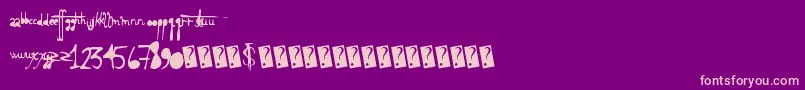 Holyscriptacular Font – Pink Fonts on Purple Background