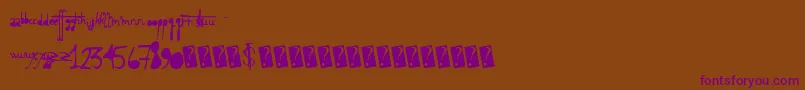 Holyscriptacular Font – Purple Fonts on Brown Background