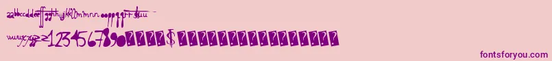 Holyscriptacular Font – Purple Fonts on Pink Background