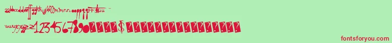 Шрифт Holyscriptacular – красные шрифты на зелёном фоне